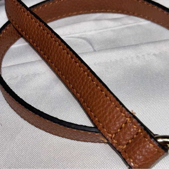 STEVE MADDEN Brown Replacement Pebbled Faux Leather Crossbody Strap Gold Hdware main image 10